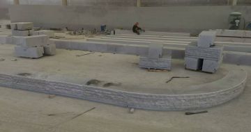 舟山 芝麻白整石坐凳（光面+自然面）