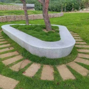 舟山 芝麻白光面整石坐凳