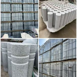 舟山 芝麻白花岗岩挡车柱、隔离柱多少钱