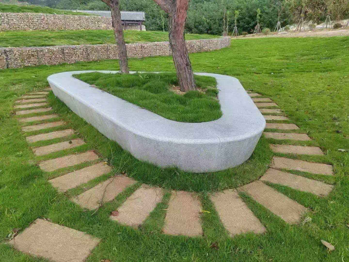 舟山 芝麻白光面整石坐凳