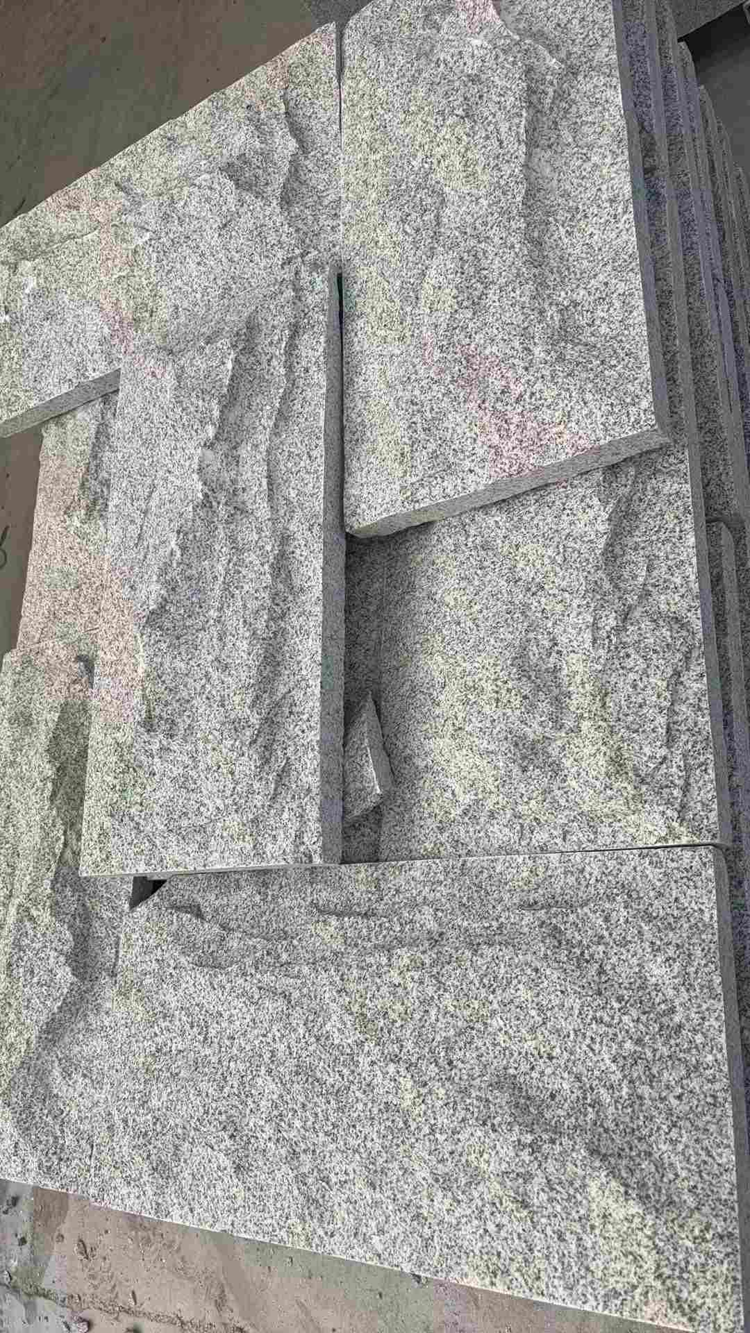 舟山 芝麻白自然面花岗岩成品板