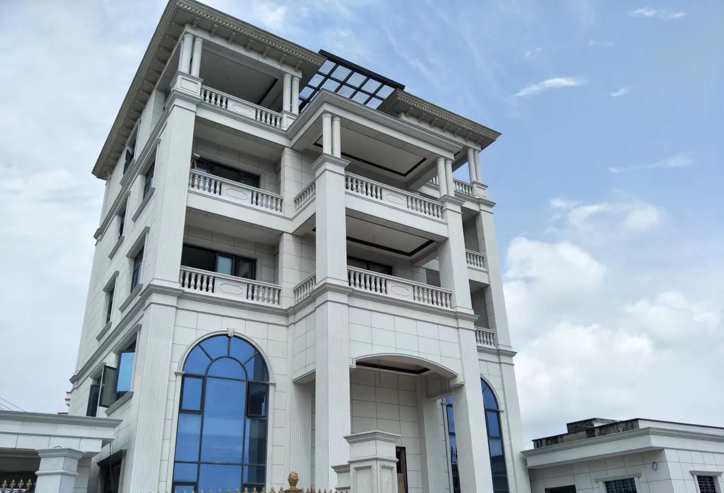 舟山芝麻白别墅干挂效果展示